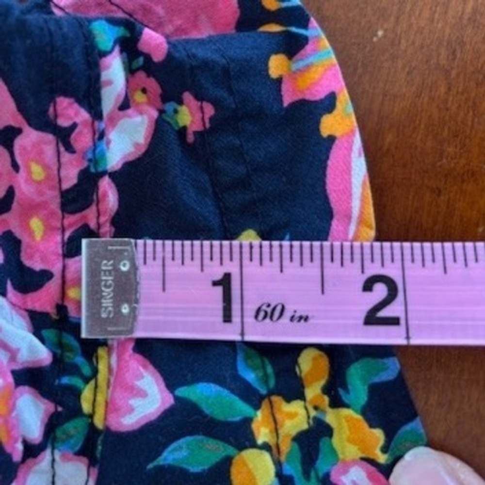 J.Crew Re-Imagined Floral Cotton Pull On Shorts Navy Pink Orange Womens Medium - Picture 10 of 10